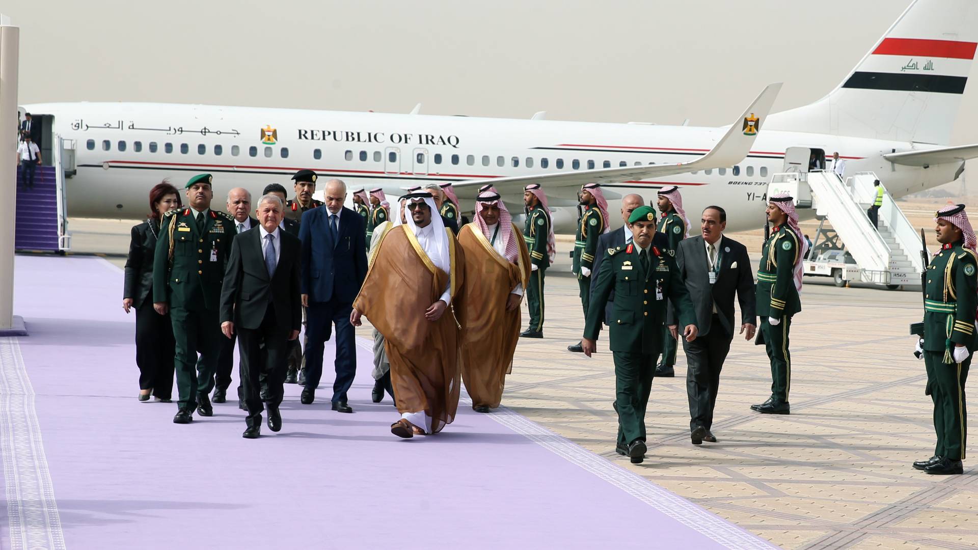 Iraqi President arrived in Riyadh on Saturday 